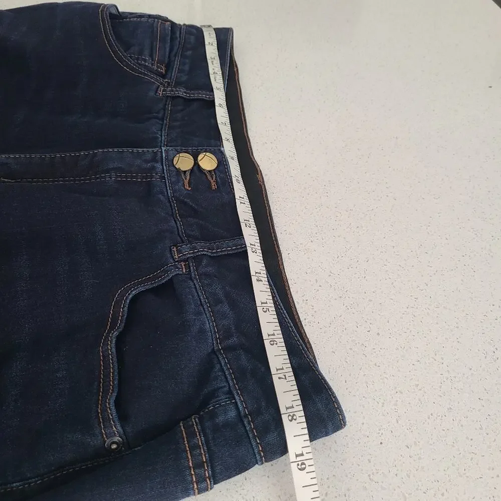 Lane Bryant Dark Wash Blue Denim Bermudas Raw Hem Cutoff Straight Fit Jeans 18 - Picture 10 of 12